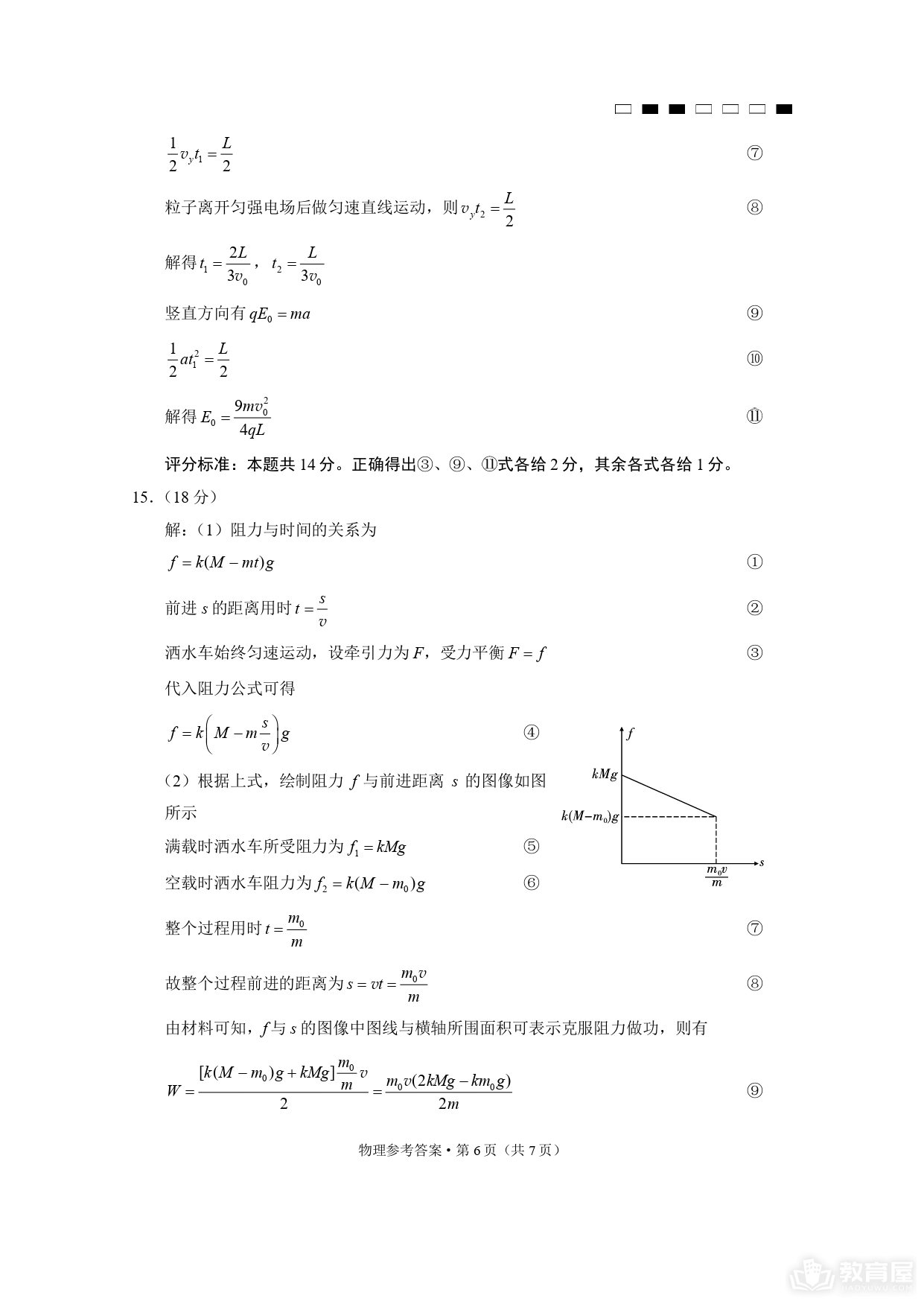 重庆巴蜀中学高三第九次月考物理试题及参考答案（2023）