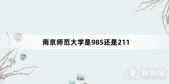 南京师范大学是985还是211
