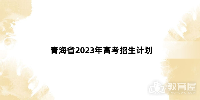 青海省2023年高考招生计划