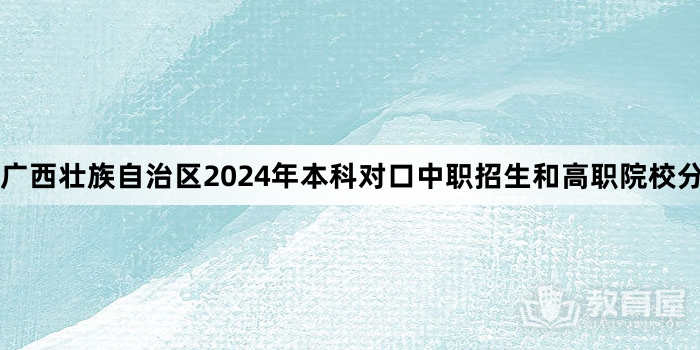 广西壮族自治区2024年本科对口中职招生和高职院校分类考试招生录取结果