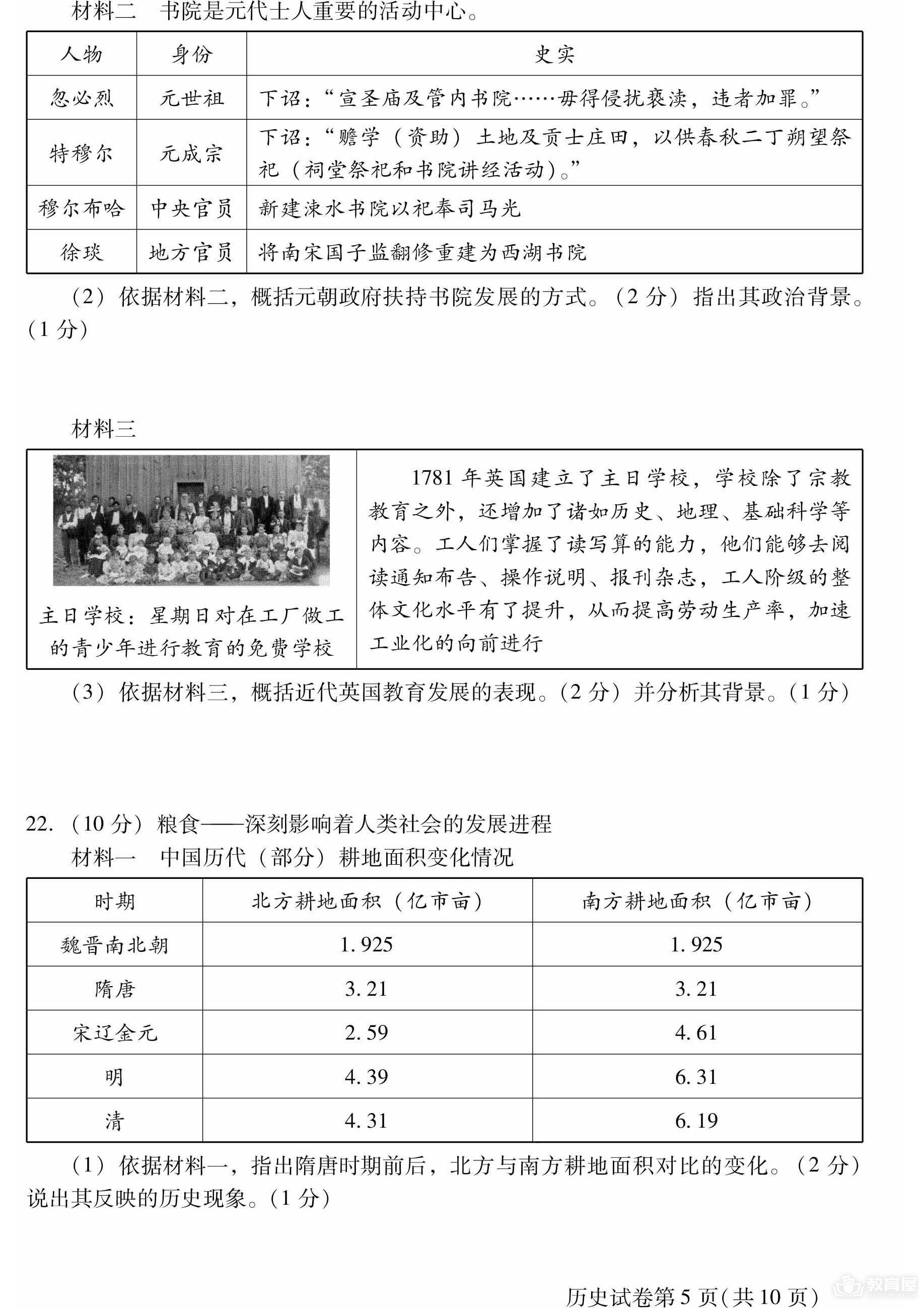 北京市昌平区初三二模历史试题及参考答案（2023）