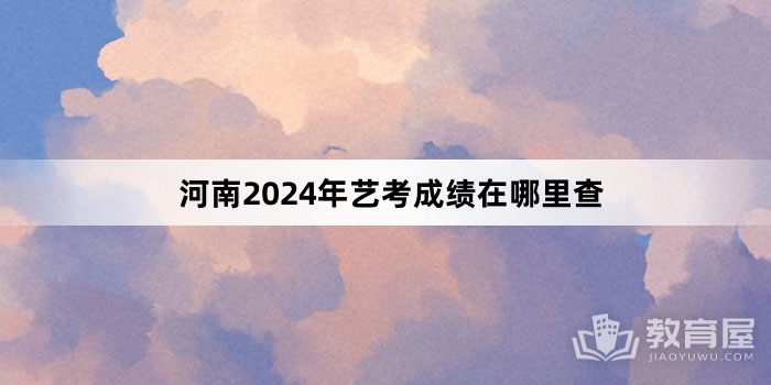 河南2024年艺考成绩在哪里查