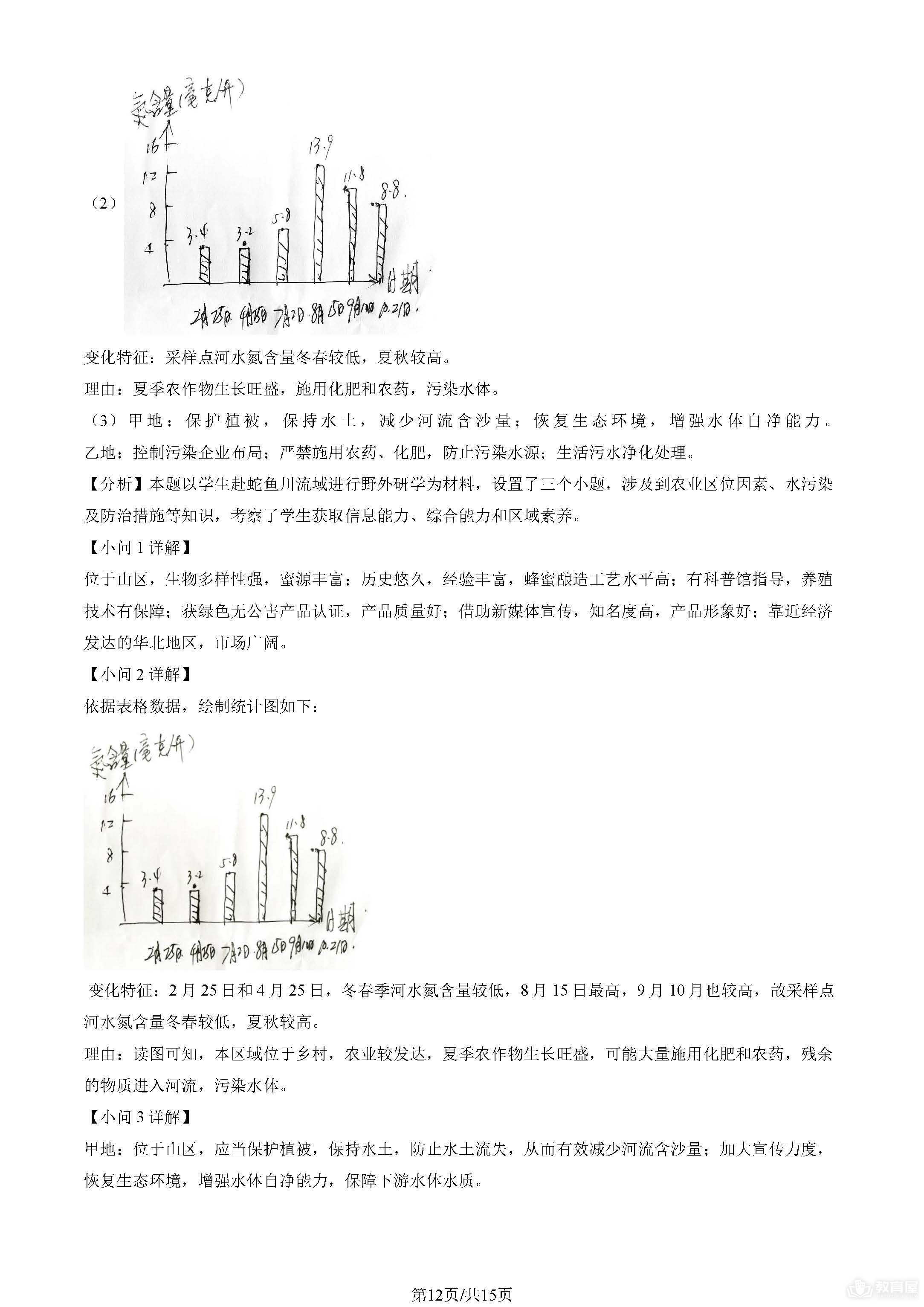 北京高考地理真题及答案解析（2023）